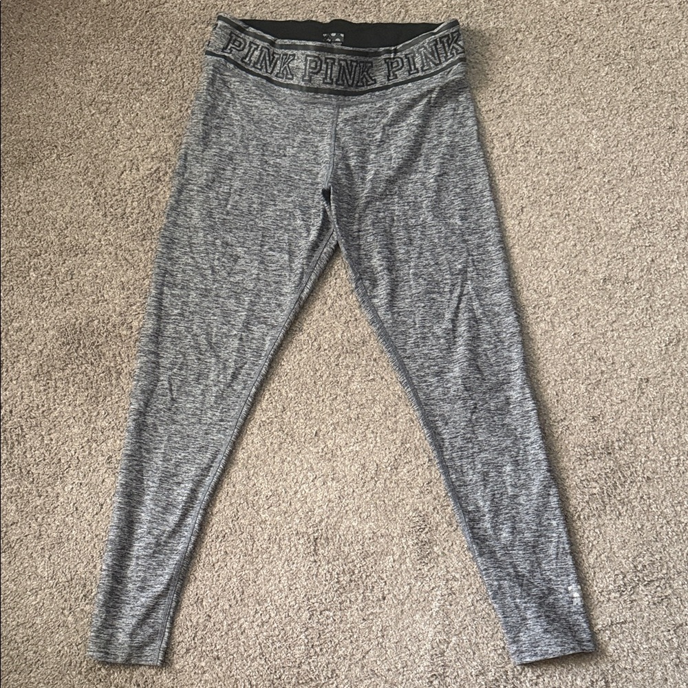 PINK Grey Heather Leggings Sz. L